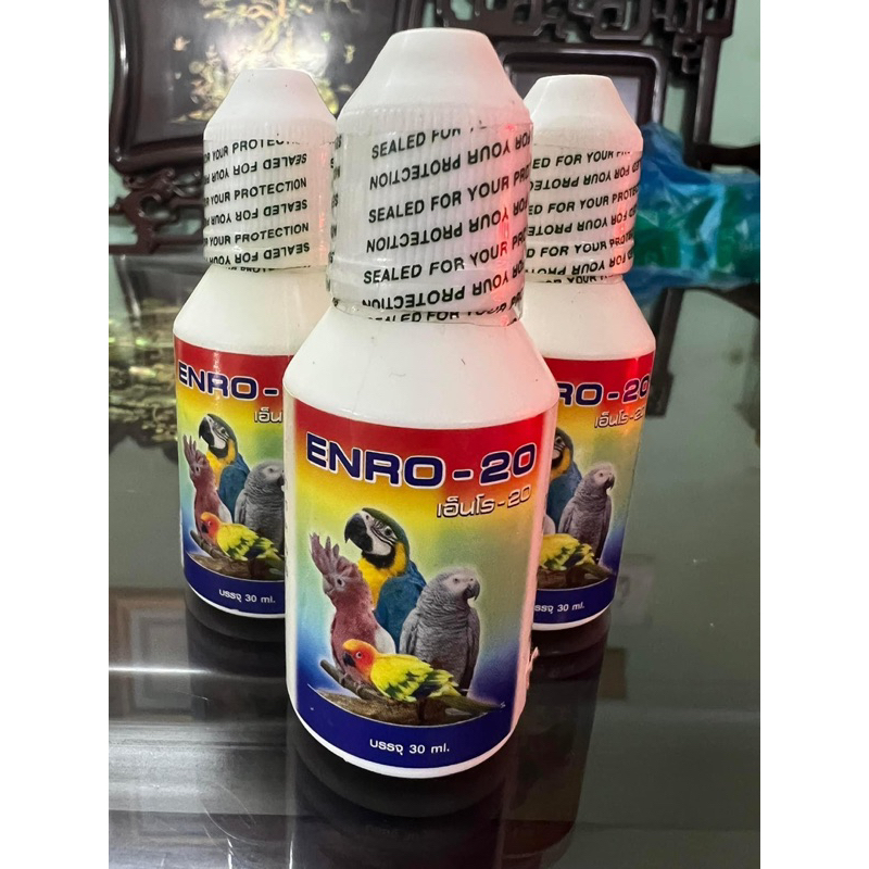 ENRO-20 Thái chuyên dùng cho các dòng vẹt, chim cảnh chai nguyên 30ml/1chai