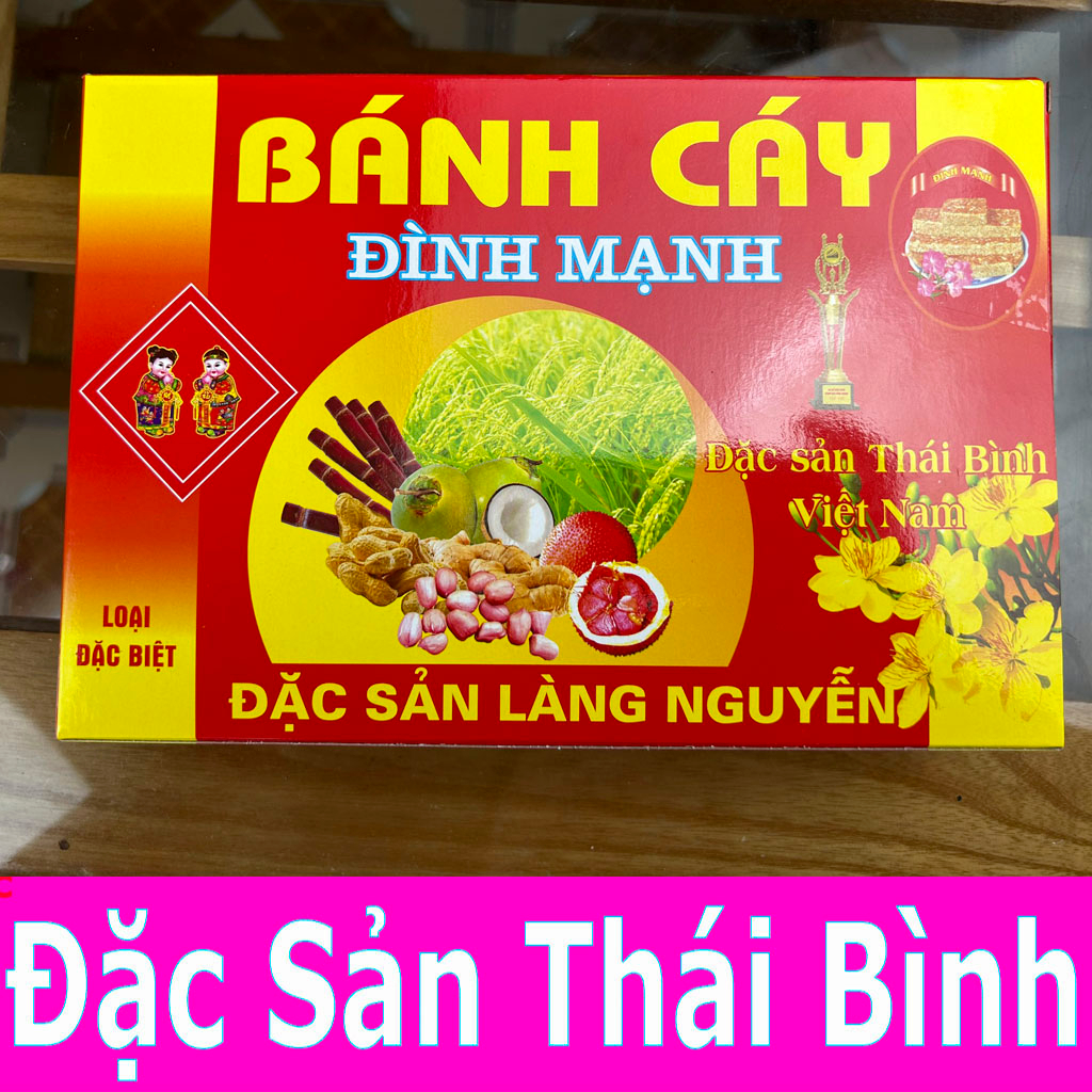Bánh Cáy Làng Nguyễn - Bánh Cáy Đình Mạnh Đặc Sản Thái Bình Hộp 400g