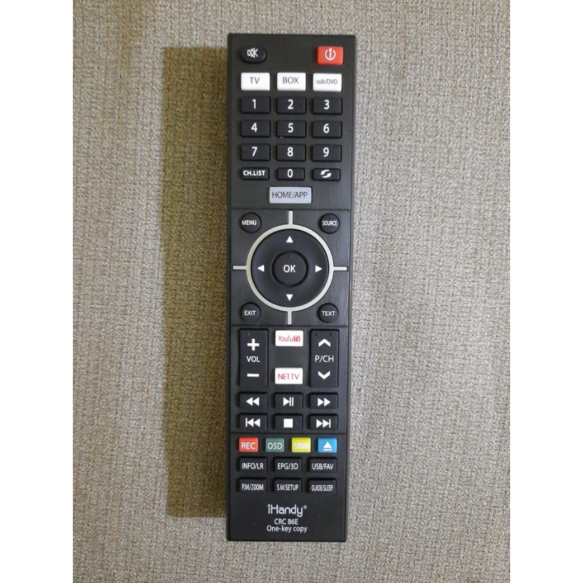 Remote Điều khiển học lệnh Tivi,Máy chiếu,Đầu kỹ thuật số,Đầu CD,DVD,Quạt điện,v.v iHandy CRC 86E