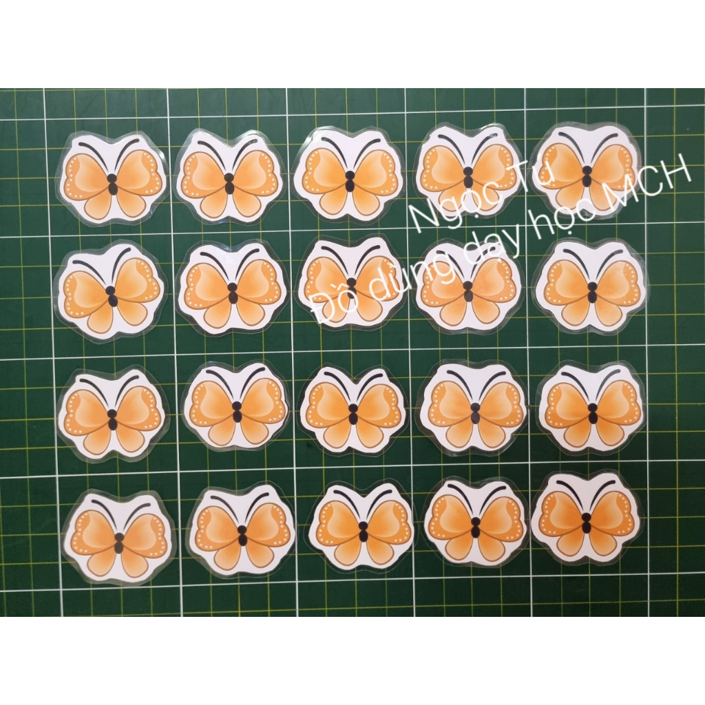 Sét Hình minh họa con vật, đồ vật, hoa quả KT: 6-7cm. In + Ép + Nam châm