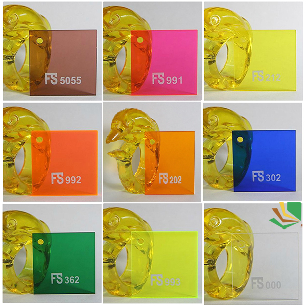 Tấm Mica xuyên sáng 20x50cm 30x50cm - dày 3mm - nhiều màu sắc