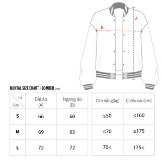Áo Bomber Nỉ MENTAL® /Gate/ Varsity Jacket
