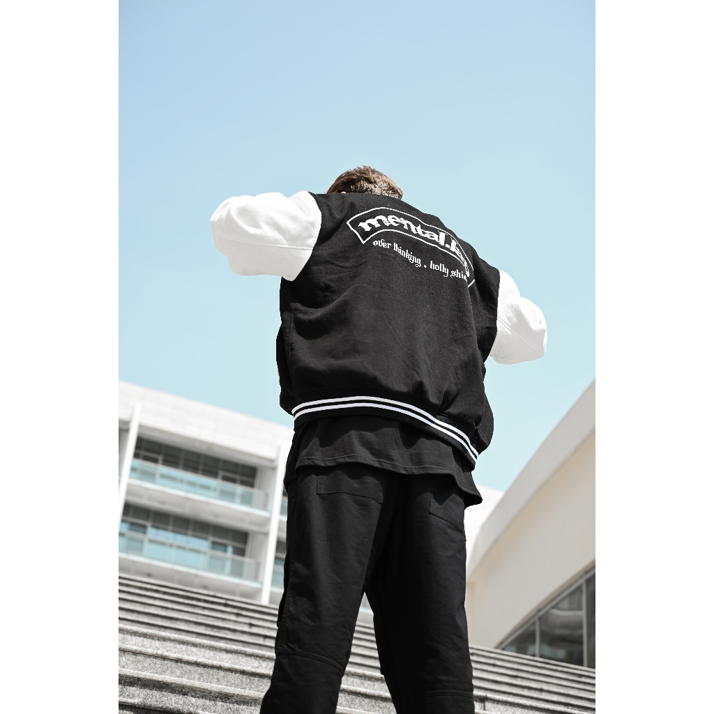 Áo Bomber Nỉ MENTAL® /Gate/ Varsity Jacket