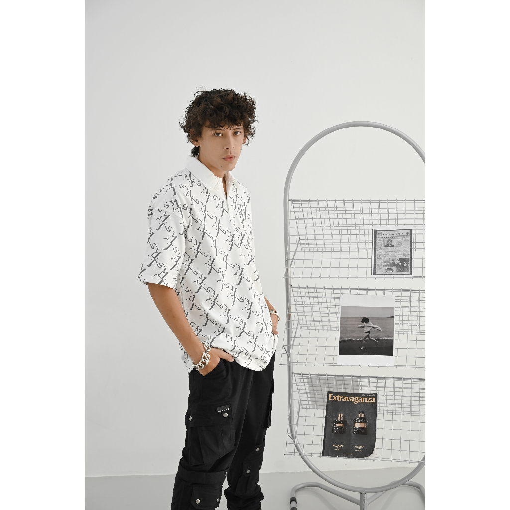 Áo Polo Họa Tiết Monogram Cao Cấp MENTAL® MT Monogram Polo