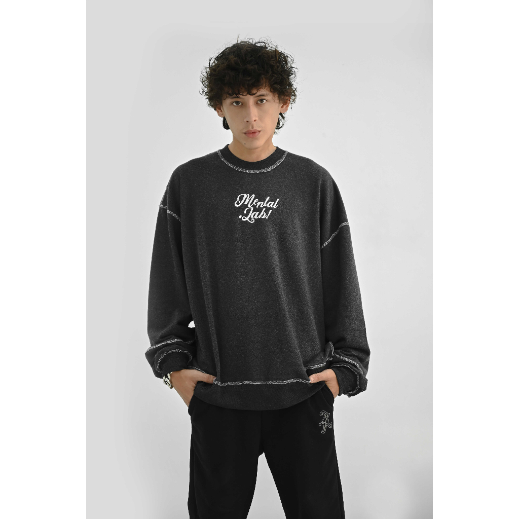 Áo sweater MENTAL® Áo Nỉ Thêu Mental Lab / Essential/