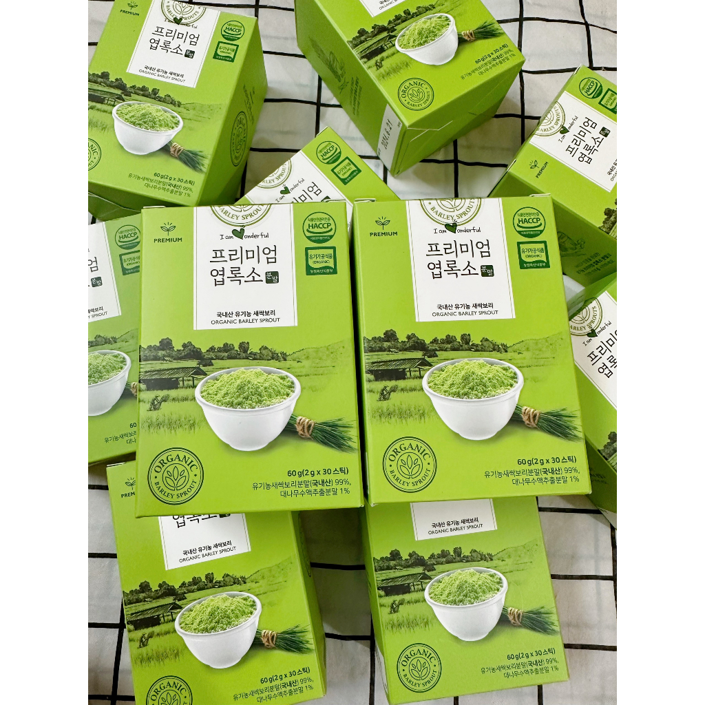 Bột Diệp Lục Hàn Quốc Premium Organic Jeju Hộp 30 Gói