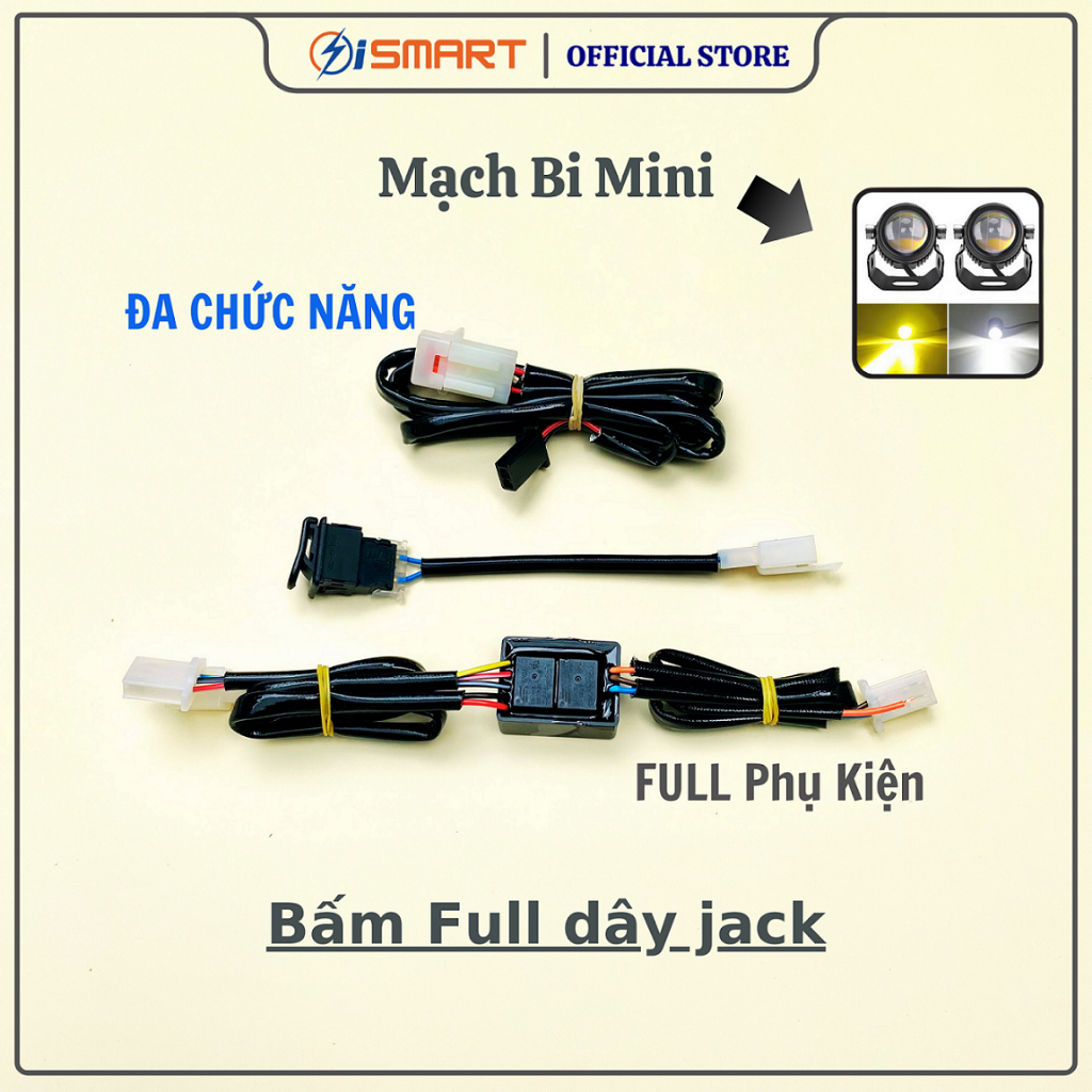 HV03 - Mạch Bi Mini Passing đèn trợ sáng Bi Mini Vàng/Trắng, auto passing