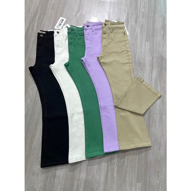 Quần Jean Ống Loe Lưng Cao Co Giãn, Quần Bò Ống Leo Lưng Cao Co Giãn - JNA004