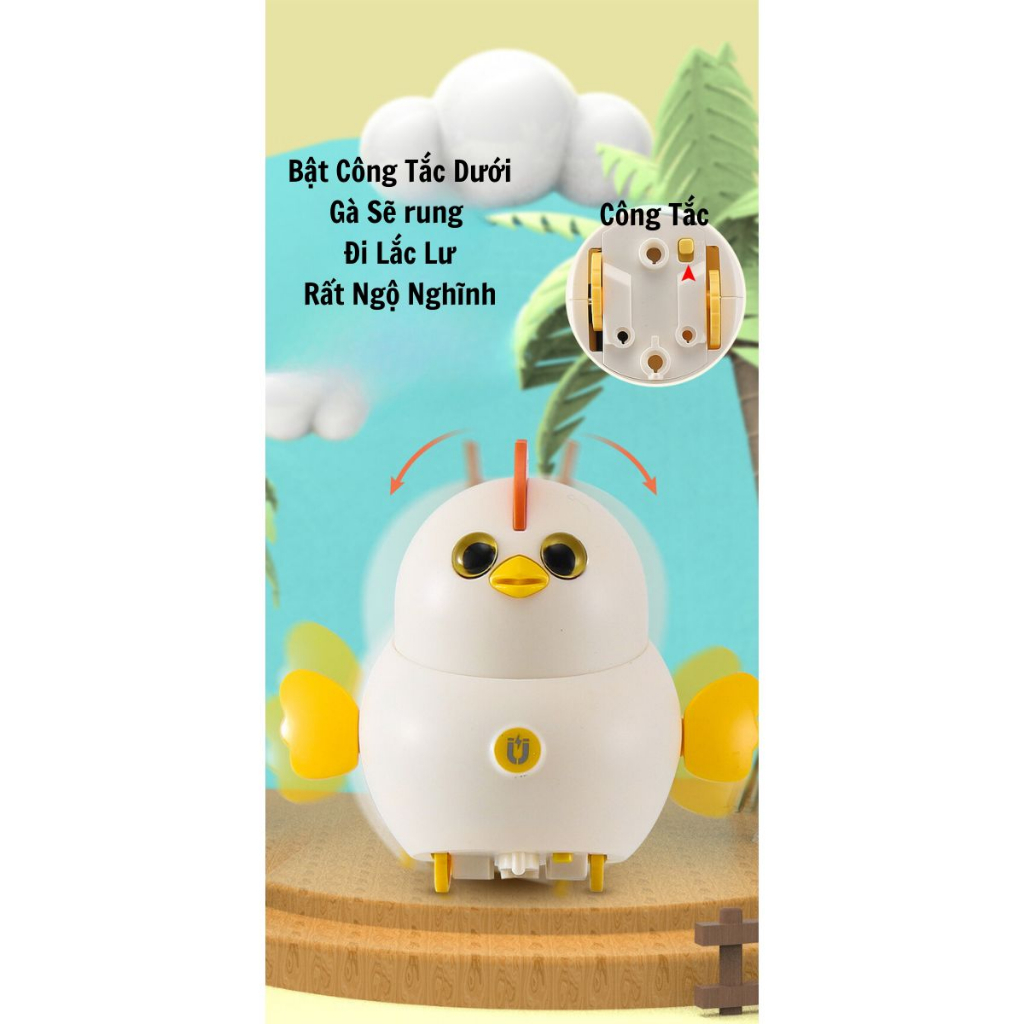 Đồ Chơi Trẻ em Sét 6 Gà Con Lắc Lư Bằng Điện Từ Tính,Chạy Bộ Theo Hàng Dễ Thương Cho Bé-TiệmNhàSóc