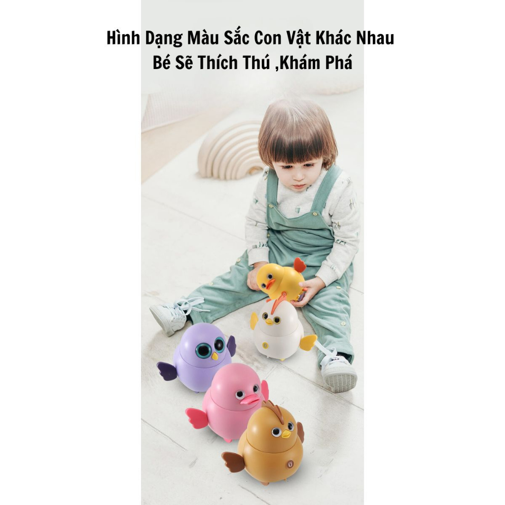 Đồ Chơi Trẻ em Sét 6 Gà Con Lắc Lư Bằng Điện Từ Tính,Chạy Bộ Theo Hàng Dễ Thương Cho Bé-TiệmNhàSóc