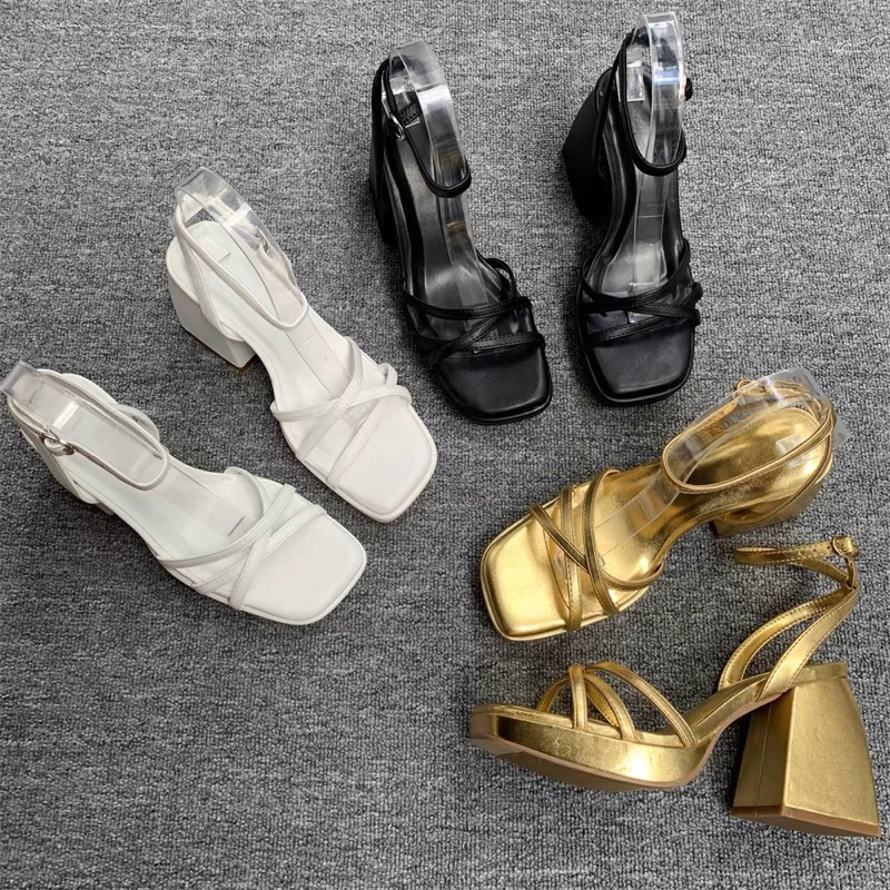 ORDER 🌿 GIÀY CAO GÓT ĐẾ ĐÚP QUAI CHÉO 12cm