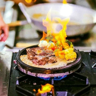 Đá Nướng Beefsteak, đá nưỡng tròn không khói