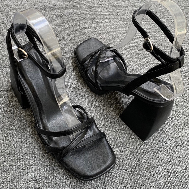 ORDER 🌿 GIÀY CAO GÓT ĐẾ ĐÚP QUAI CHÉO 12cm