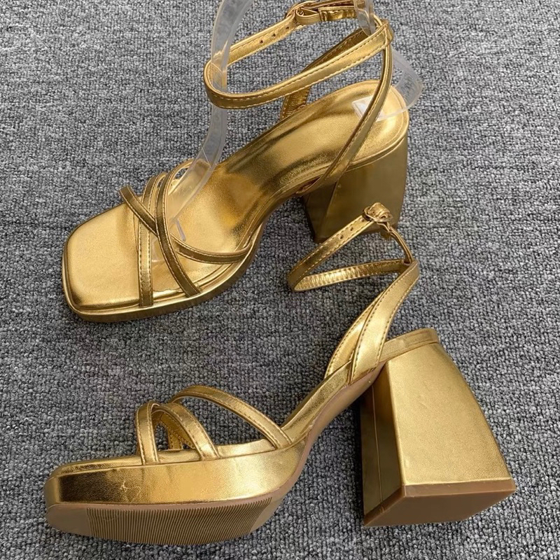 ORDER 🌿 GIÀY CAO GÓT ĐẾ ĐÚP QUAI CHÉO 12cm