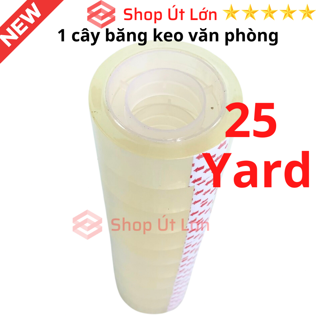 Băng keo trong văn phòng loại nhỏ, 1 cây 10 cuộn rộng 1.8cm, 25yard