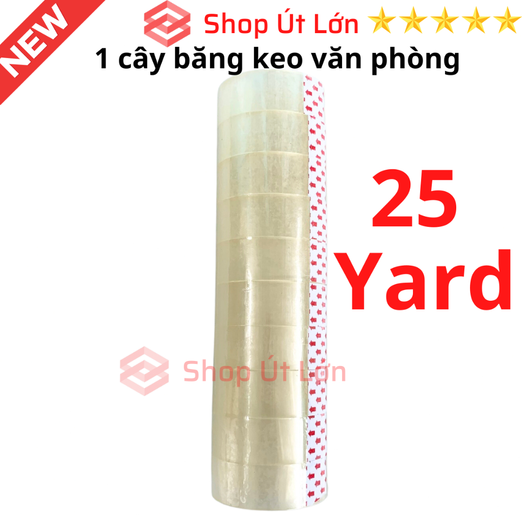 Băng keo trong văn phòng loại nhỏ, 1 cây 10 cuộn rộng 1.8cm, 25yard