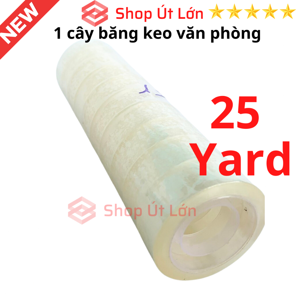 Băng keo trong văn phòng loại nhỏ, 1 cây 10 cuộn rộng 1.8cm, 25yard