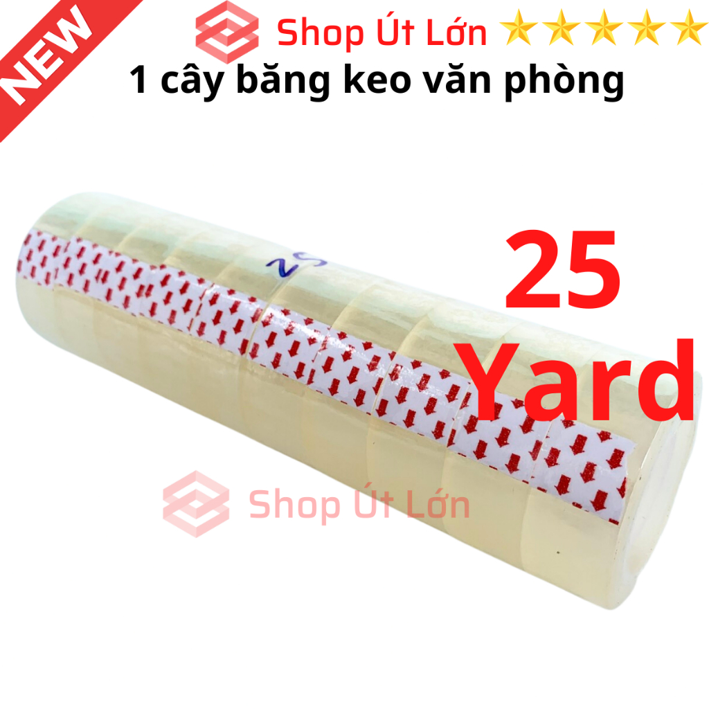 Băng keo trong văn phòng loại nhỏ, 1 cây 10 cuộn rộng 1.8cm, 25yard