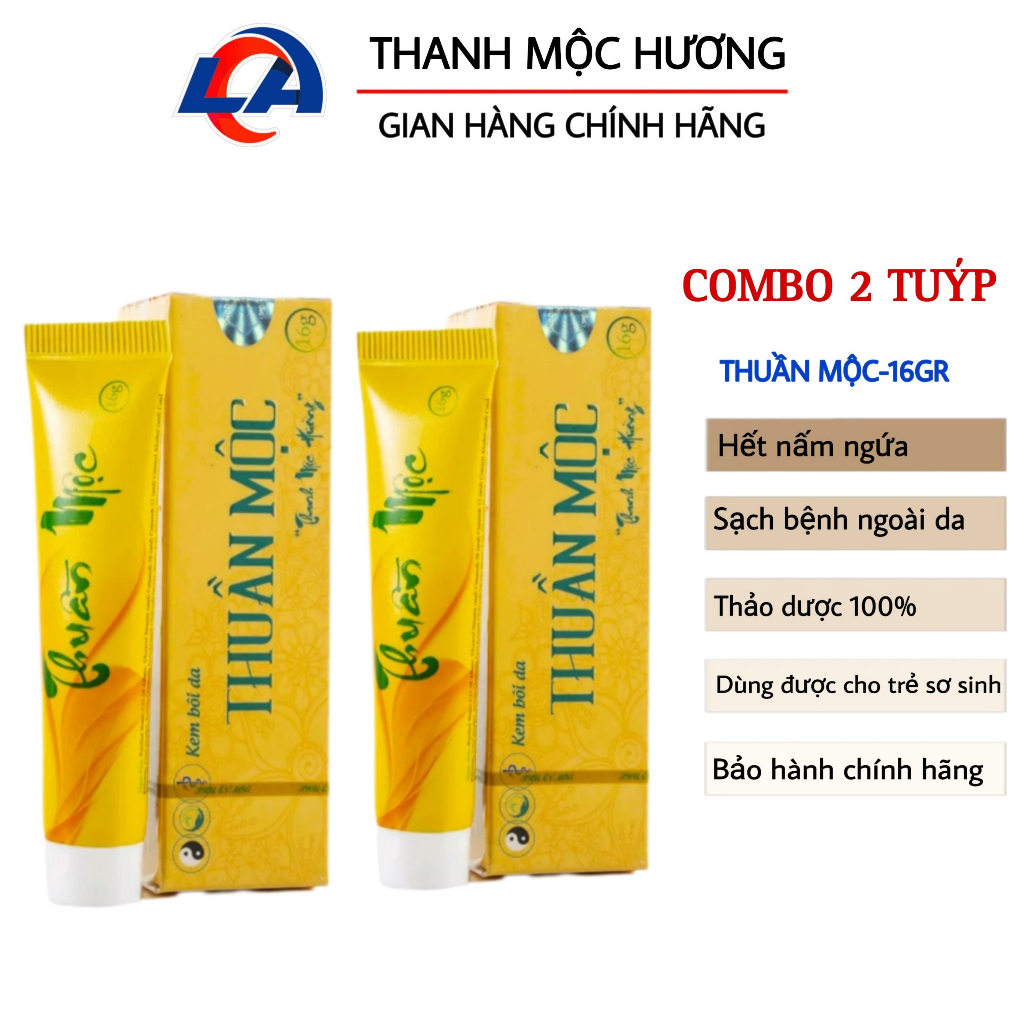 Kem bôi da Thuần Mộc, kem bôi nấm ngứa, viêm da, hắc lào, dưỡng ẩm da 16g