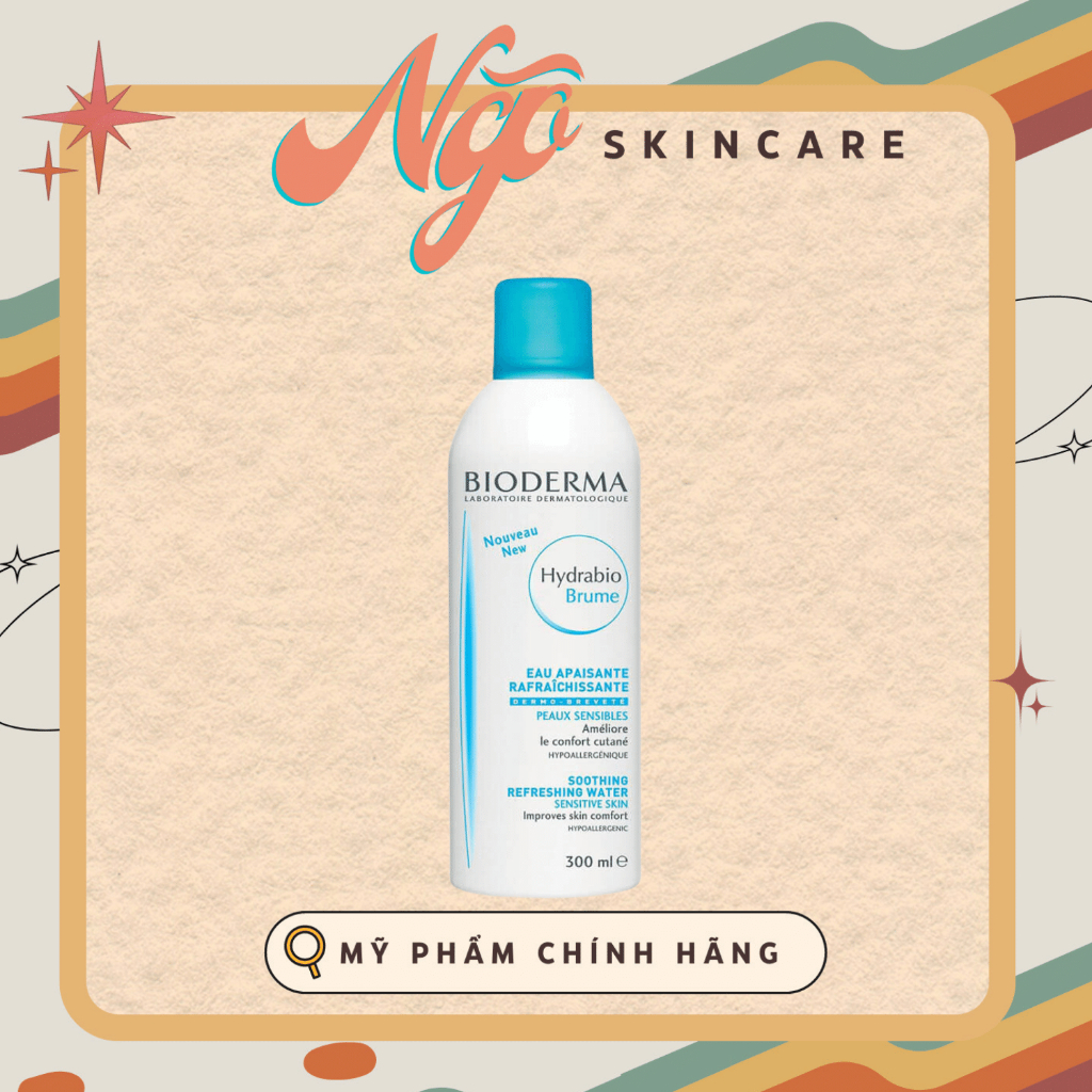 Xịt Khoáng Bioderma Hydrabio Brume Soothing Refreshing Kiềm Dầu, Dành Cho Da Nhạy Cảm 300ml