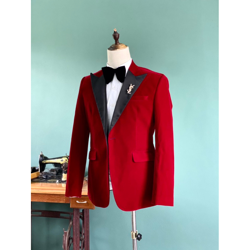 Áo vest nam nhung đỏ ,kiểu dáng hàn quốc, chất liệu vải nhung cao cấp