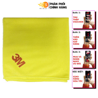  Khăn lau ô tô chuyên dụng chống trầy xước Microfiber 3M 36x36cm - Khăn lau xe, xe oto