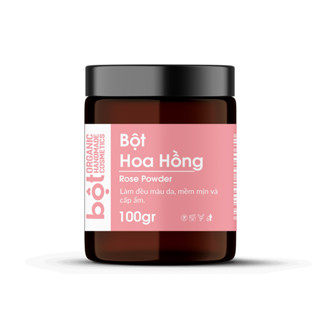 Bột Hoa Hồng Nguyên Chất - 100g- Bột Organic Handmade Cosmetics