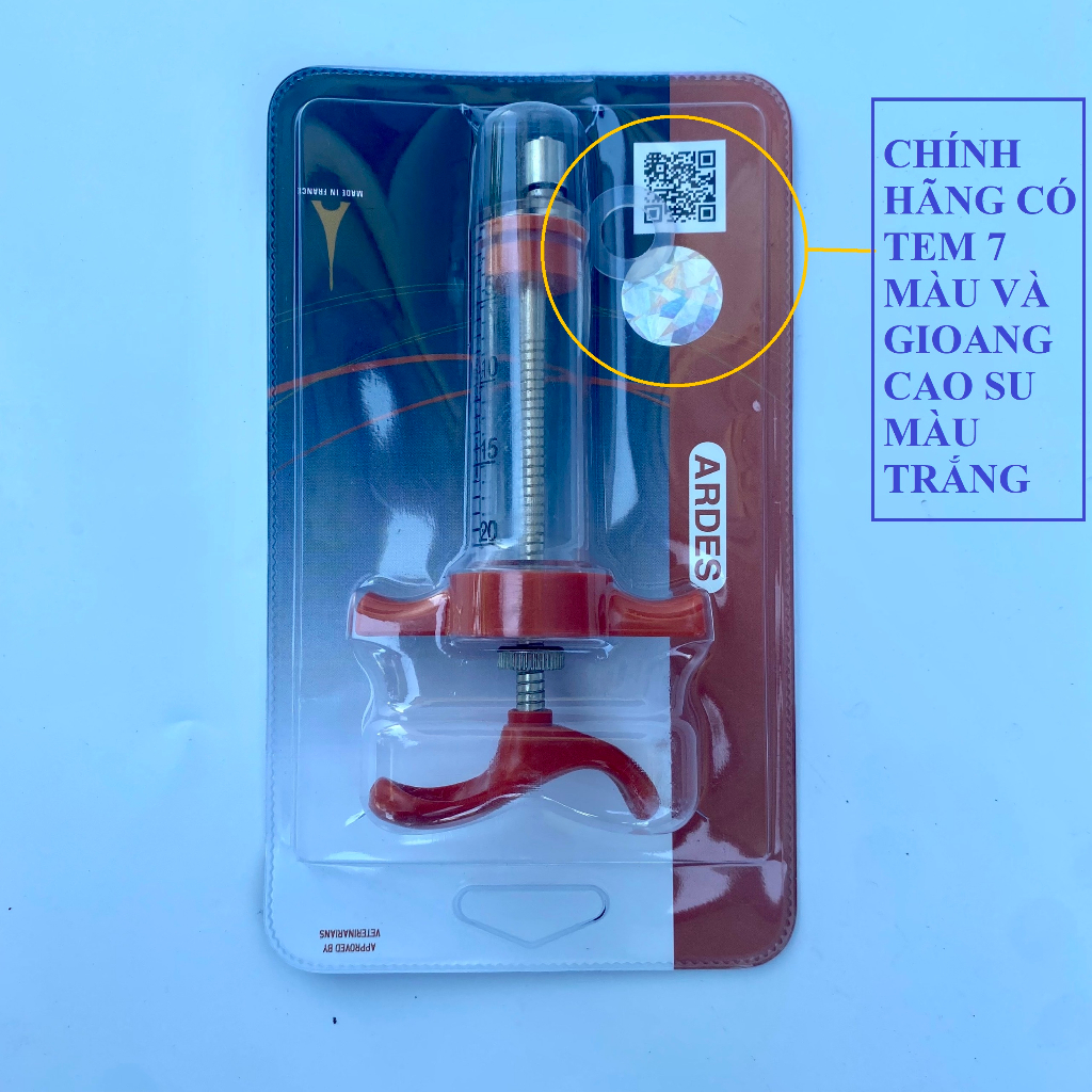 Xi lanh Ardes Chính Hãng Pháp Cao Cấp, Xi lanh Tiêm Lợn, Xilanh Tiêm Gia Súc, Xi lanh Thú Y 10ml Và 20ml
