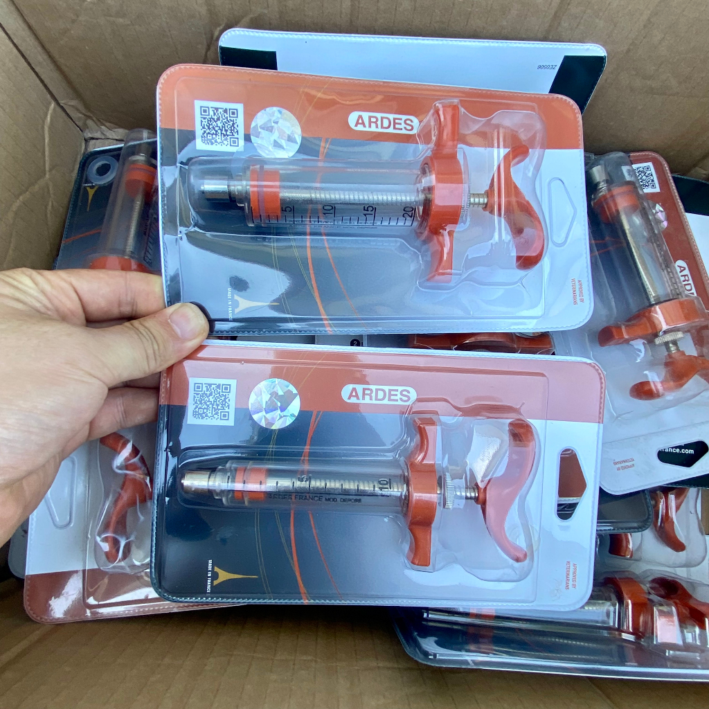 Xi lanh Ardes Chính Hãng Pháp Cao Cấp, Xi lanh Tiêm Lợn, Xilanh Tiêm Gia Súc, Xi lanh Thú Y 10ml Và 20ml