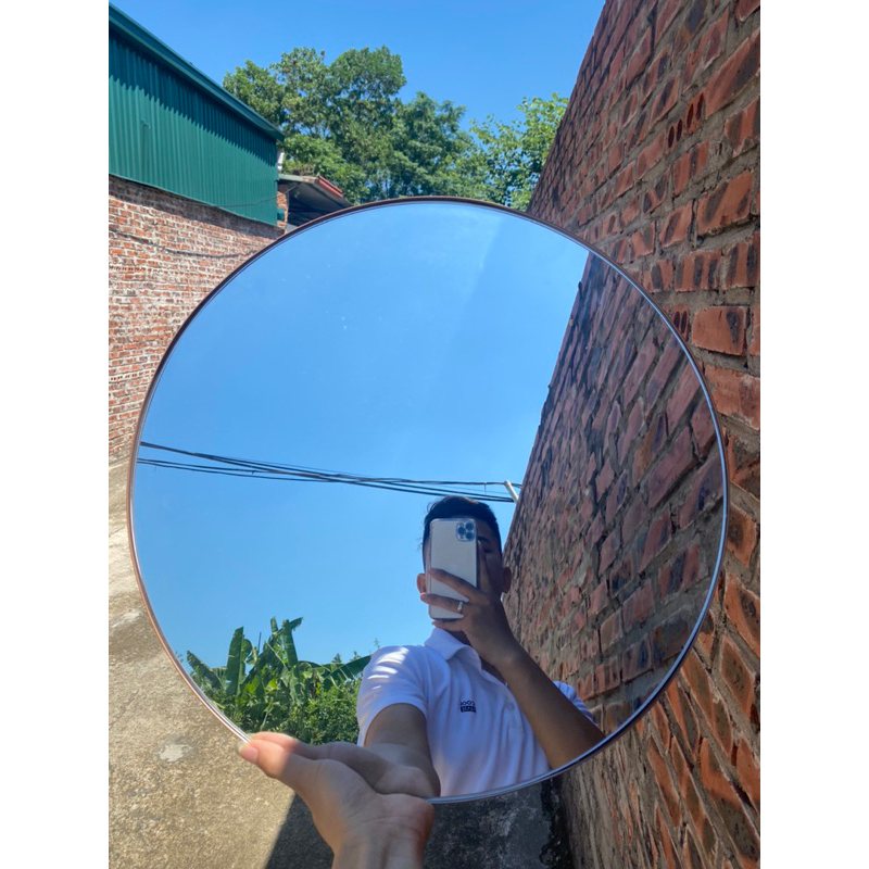 Gương tròn nẹp 3 màu chống nước decor,treo nhà tắm