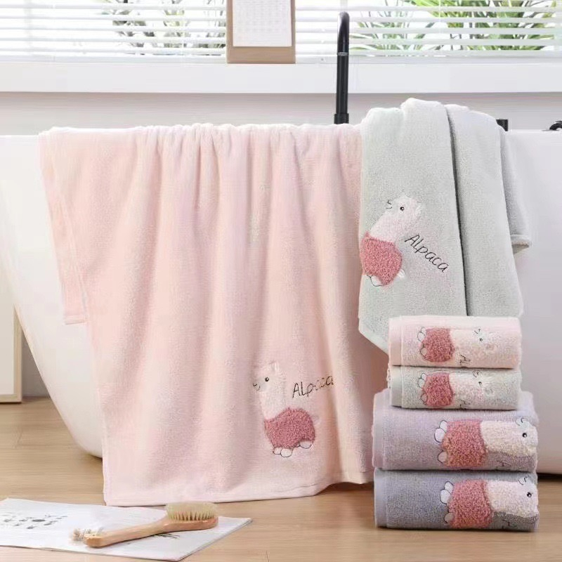 Khăn tắm , khăn mặt cotton mềm mịn thấm hút kích thước 35*75 cm 70*140 cm