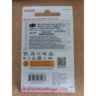 Thẻ Nhớ SANDISK 64GB