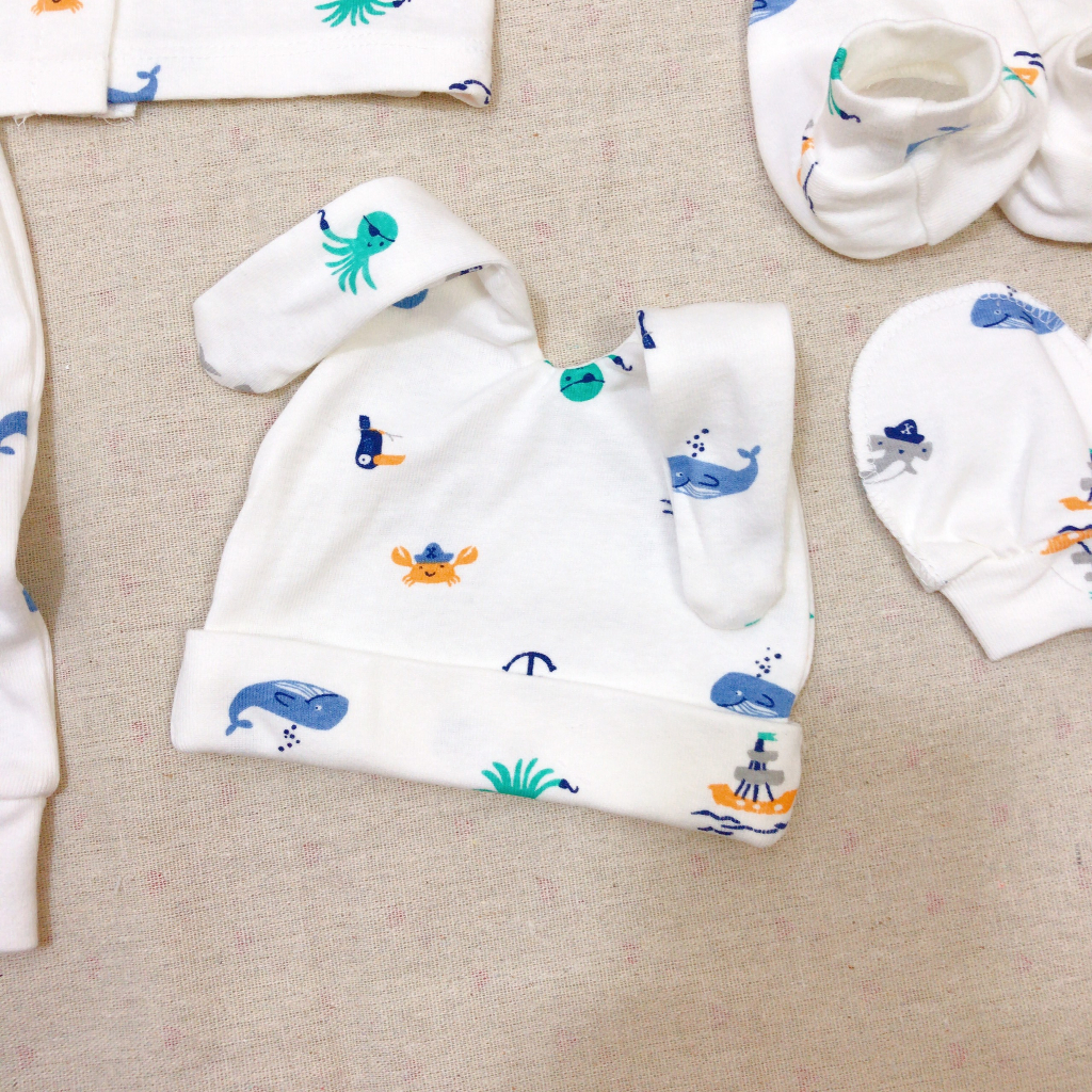 Mũ sơ sinh 0-6m cotton xuất