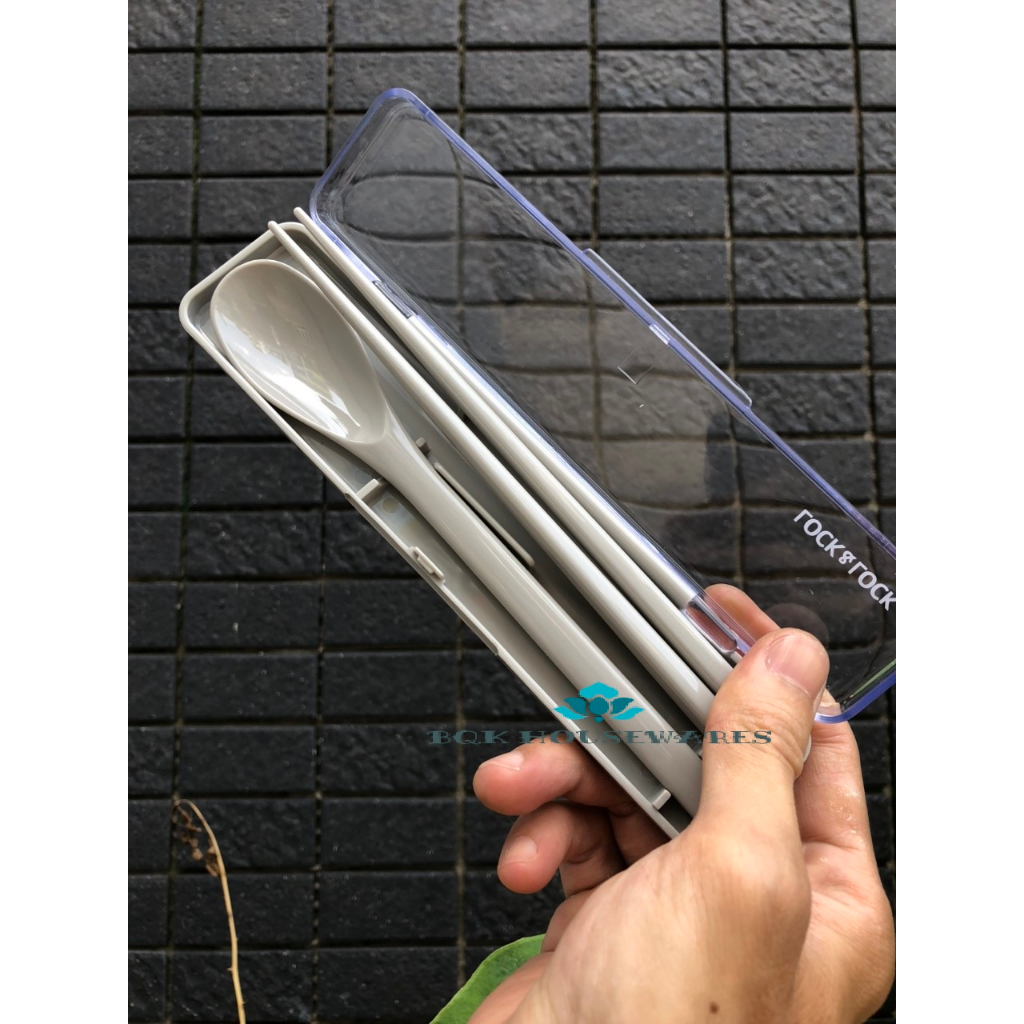 Bộ muỗng đũa nhựa Lock&Lock HLC115GRY 190*50*20MM – Màu xám