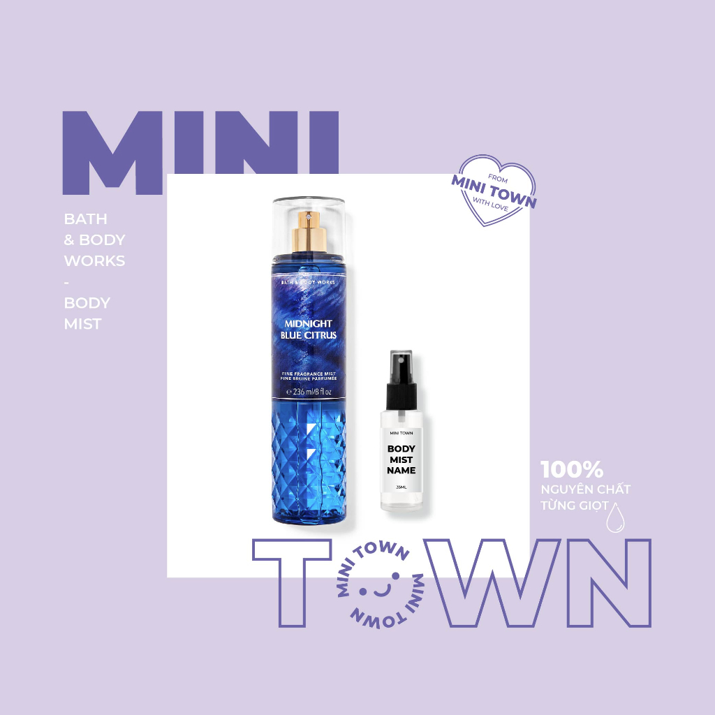 MIDNIGHT BLUE CITRUS - Xịt Thơm Lưu Hương Toàn Thân Bath & Body Works Fine Fragrance Mist