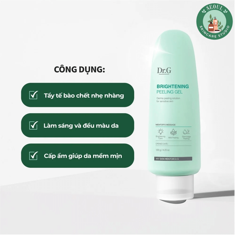 Dr.G Tẩy Da Chết Hỗ Trợ Dưỡng Sáng Da Brightening Peeling Gel 120ml