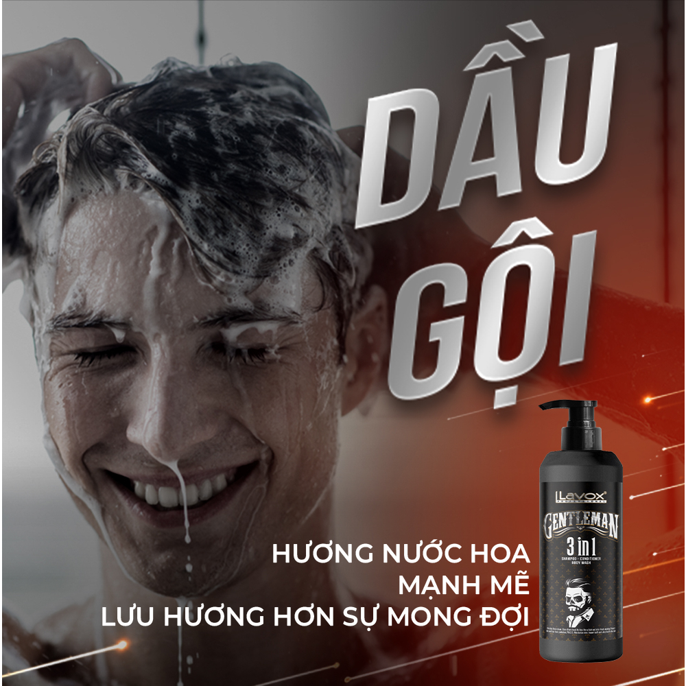 Dầu Gội - Xả - Tắm 3 In 1 Gentleman