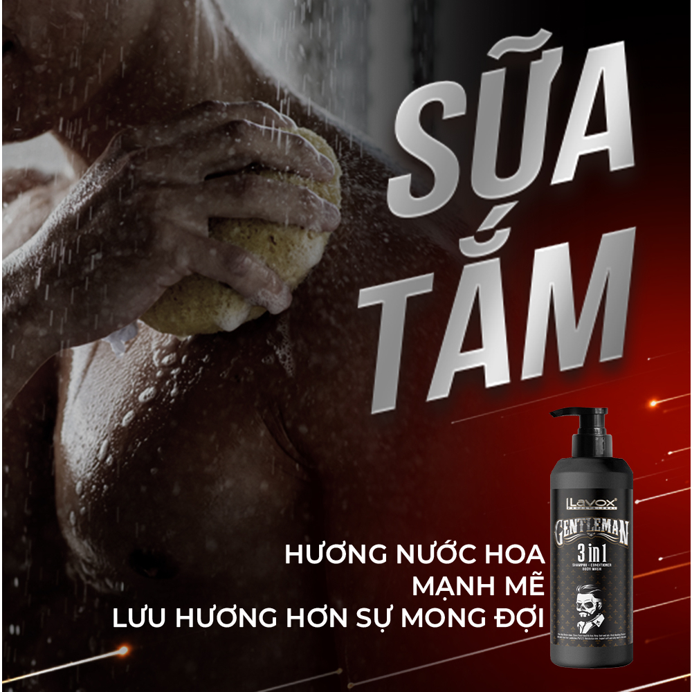 Dầu Gội - Xả - Tắm 3 In 1 Gentleman