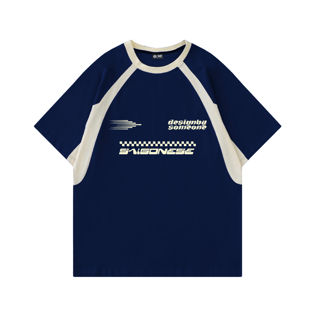 Áo Thun Raglan SAIGONESE Cotton Blockcore Form Rộng Unisex Nam Nữ 3 Màu