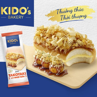 Bánh mì mặn takoyaki xốt Nhật Bản - Bánh tươi KIDO