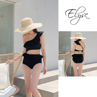 [ Xả kho] Bikini hai mảnh bigsize bộ đồ bơi 2 chi tiết viền bèo áo lệch vai sang chảnh kín đáo quần cạp cao che bụng