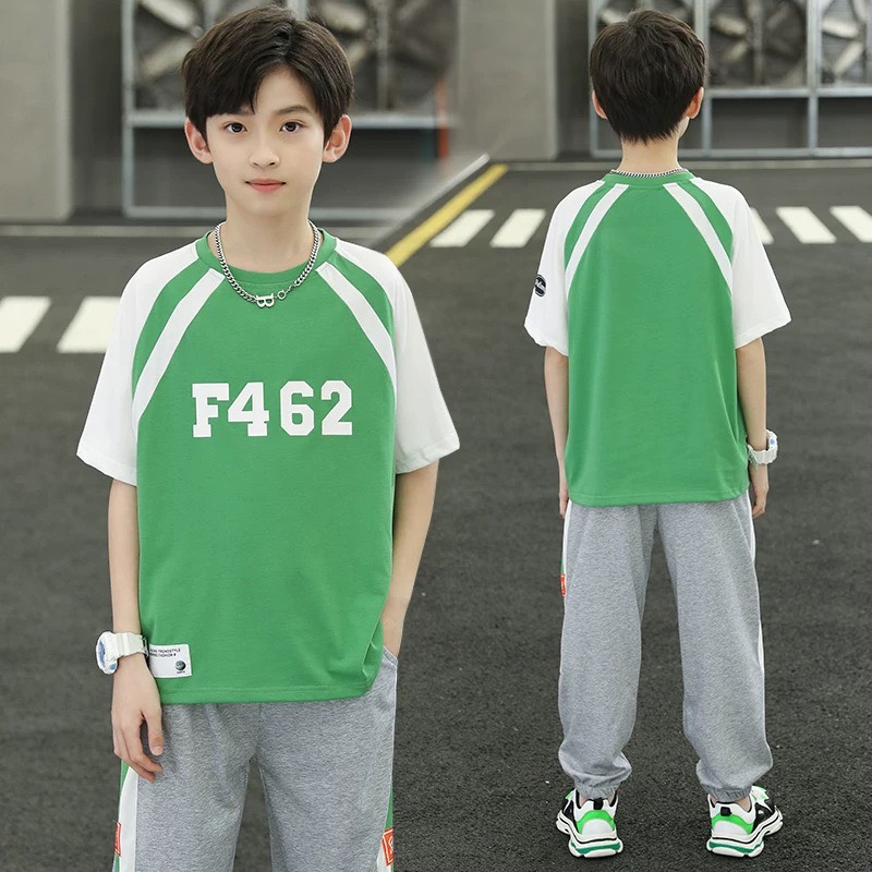 SÉT BỘ THUN BÉ TRAI QUẦN DÀI F462