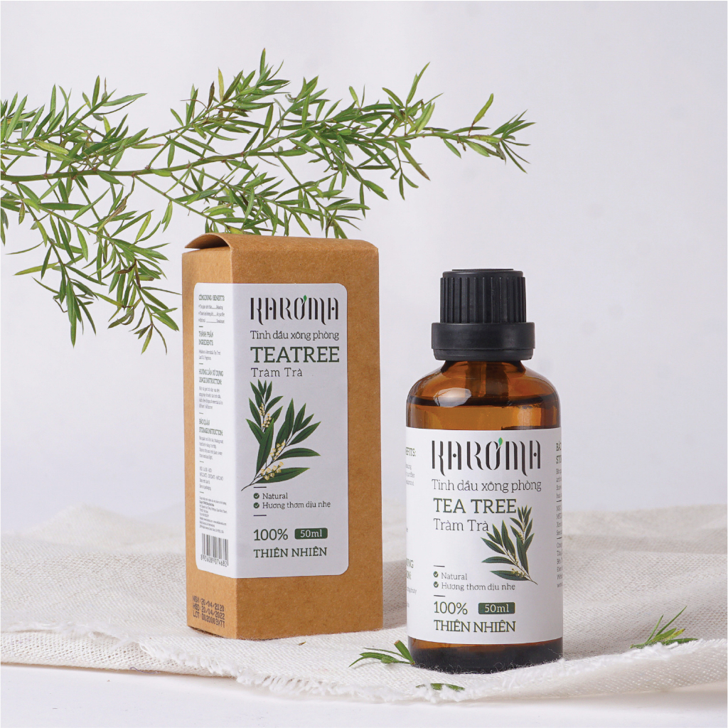 Tràm Trà Úc - Tinh Dầu Xông Phòng Tràm Trà Thiên Nhiên 100ml KAROMA | Giảm Stress &amp; Tạo Không Gian Thư Giãn