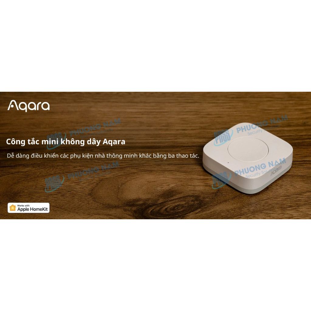 Nút Bấm Điều Khiển Từ Xa Không Dây Ngữ Cảnh Thông Minh Aqara Wireless Mini Switch WXKG11LM Tương Thích Home Kit Cần Hub