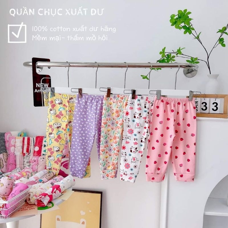 SÉT 10 QUẦN CHỤC DÀI BOZIP XUẤT DƯ CHO BÉ TRAI BÉ GÁI