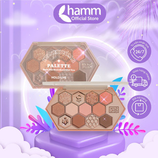 Phấn mắt nội địa trung Hold Live chính hãng Bảng mắt Chamm nhiều màu có nhũ chống thấm nước HoneyComb cao cấp HL506