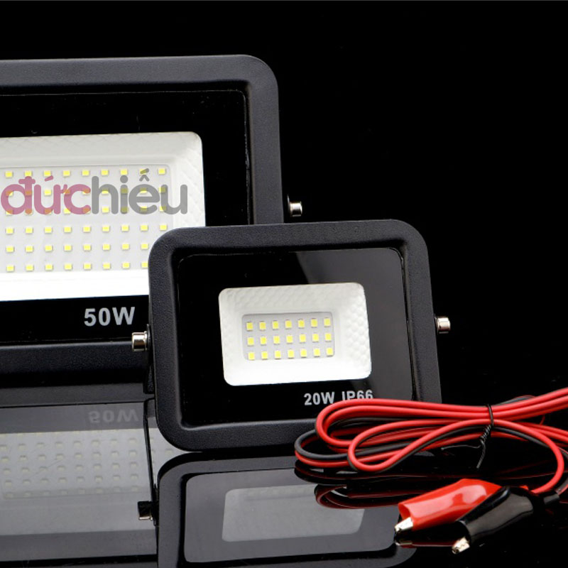 Đèn pha LED kẹp bình ắc quy 12v - 20w 30w 50w 100w - Đức Hiếu shop