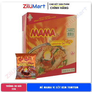 Mì Thái Lan Mama vị Sốt Kem (thùng 30 gói) loại 55g