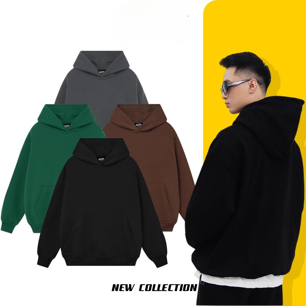 Áo hoodie trơn zip Nam Nữ Form Rộng Ulzzang Unisex Thu Đông Nam Nữ Local Brand Love Studio Nỉ Chân Cua Cotton 100% HD00