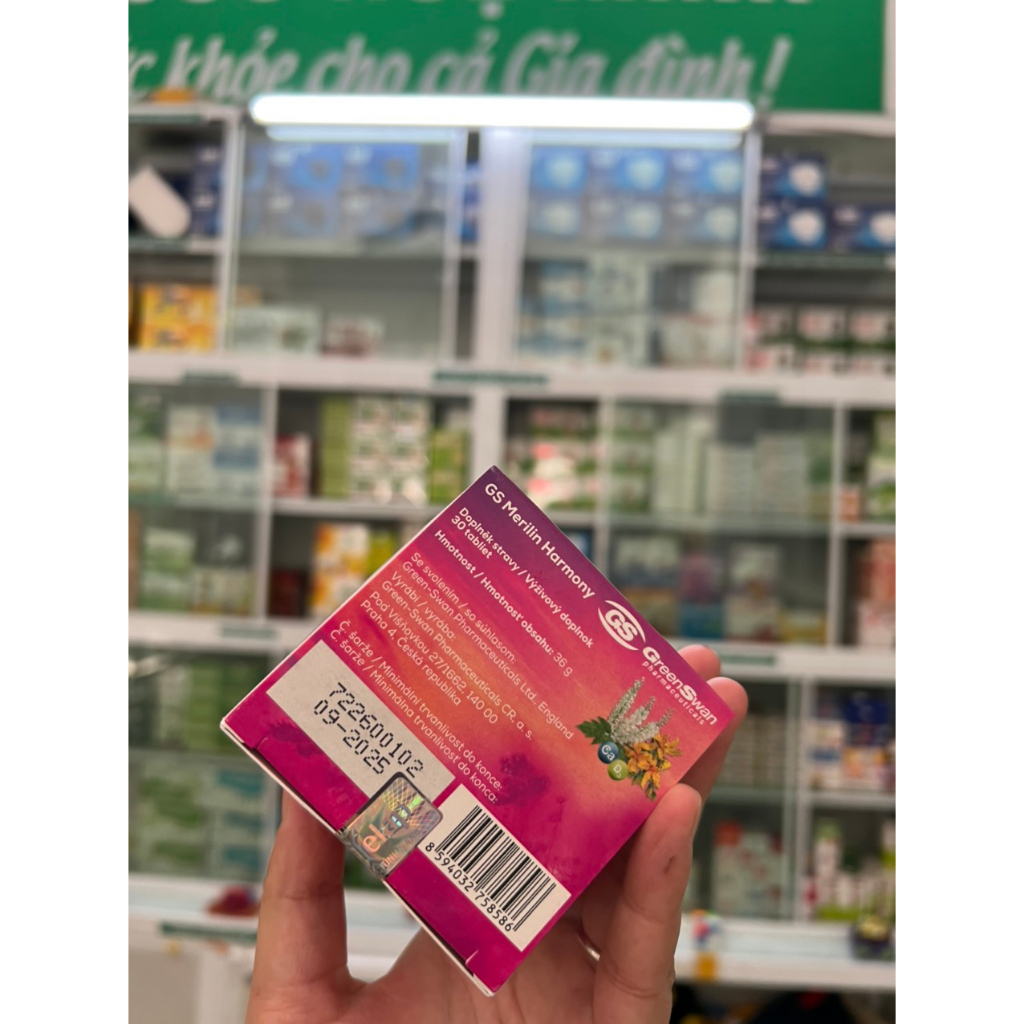 Viên uống cân bằng nội tiết tố nữ GS Merilin HARMONY giúp giảm triệu chứng tiền mãn kinh hộp 30 viên